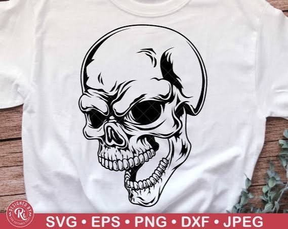 Screaming Skull Svg, Skeleton, Skull Clipart, Clip Art, Halloween, Day of  the Dead, Skulls, Tattoo, Nightmare, Vinyl, Decal, Bad Ass Skull - Etsy
