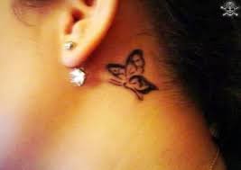 Butterfly Tattoo I Like Small Tattoos Behind The Ear But I Don T Know If Thats A Good Idea Professionally Picture Tattoos Behind Ear Tattoos Tattoos