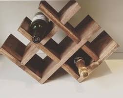 Items Similar To Rustic Wooden Wine Rack Handmade Home Decor Aged Wood Bar Decoration Wine Bottle Holder On Ets Wood Home Decor Wooden Wine Rack Wine Rack