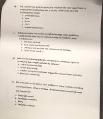 But firstly, let's talk about the importance of drug testing. Solved The Common Law Doctrine Giving The Employer The Cl Chegg Com