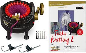 Here are 8 tips for circular knitting machines! Amazon Com New Improved Version Of Addi Express Professional Knitting Machine Extended Edition With Improved Row Counter Pattern Book Express Hook Replacement Needles And 2 Stopper