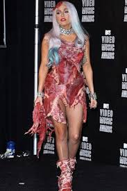 Lady gaga in franc fernandez meat shoes at the video music awards. Lady Gaga Meat Dress Explanation British Vogue