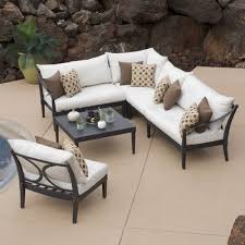Rst Brands Outdoor Astoria 6 Piece Seating Group With Cushion Outdoor Sectional Sofa Furniture Seating Groups