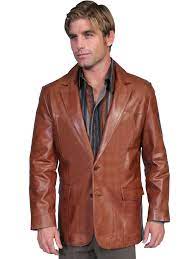 Scully Leather Mens Western Lambskin Blazer Antique Brown In 2021 Lambskin Leather Blazer Leather Blazer Jacket Leather Jacket Men