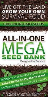Mega Seed Bank Storage Vault Seed Bank Survival Seeds Seeds