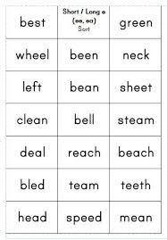 Word Study Lesson Short E Ee Ea The Measured Mom Word Sorts Teaching Spelling Word Study Lessons