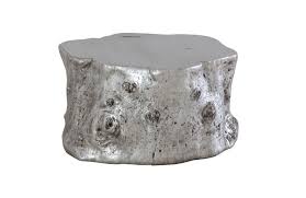 Adams round coffee table gold leaf finish. Log Coffee Table Silver Leaf Scenario Home