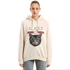Whether it creates gala dresses or sweaters, this fashion icon always has an element that wows. Gucci Cat Sweatshirt Buy Clothes Shoes Online