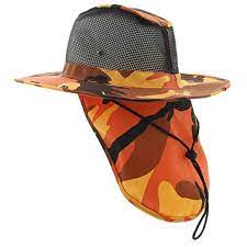 Jfh Wide Brim Bora Booney Outdoor Safari Summer Hat W Neck Flap Sun Protection At Amazon Men S Clothing Store Summer Sun Hat Orange Camo Wide Brimmed