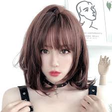 Setting the old look aside, it brings out the quirky and fun side of the woman. Fake Female Short Hair Network Red Shoulders Long Hair Korean Hair Style Round Face Fluffy Short Curly Hair Natural Realistic Fake