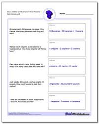 Math word problems are fun. Word Problems Mixed Addition And Subtraction Word Problems