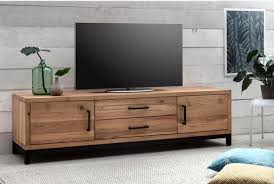 Tv ünite'nin ön kısmı temperli. Dogal Ahsap Tv Unitesi