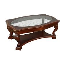 Kimball Renaissance Style Mahogany Coffee Table With Etched Glass Top Mahogany Coffee Table Coffee Table Glass Top Coffee Table