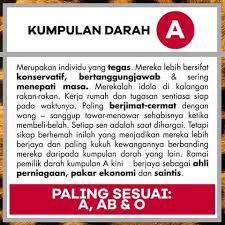 1,857 likes · 12 talking about this. Jenis Darah Mengikut Personaliti T Carta De