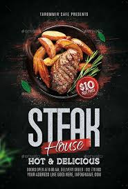 Steak House Flyer Template Food Poster Design Food Graphic Design Food Menu Design