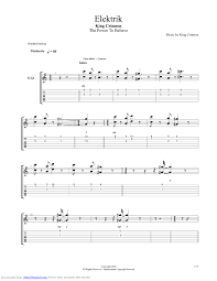 Elektrik Guitar Pro Tab By King Crimson Musicnoteslib Com