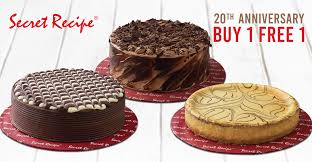Birthday parties aren't complete without a cake! Secret Recipe Is Offering 1 For 1 Whole Cakes On Selected Days From 6 14 Sept 2019