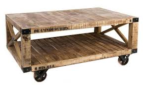 Neu großer esstisch tisch weiß holz chromgestell. Tisch Holz Auf Rollen 123x77x54cm Vintage Wohnambiente Sortiment Deko Klocke Online