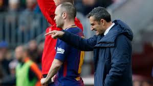 Image result for INiesta bids farewell to barca