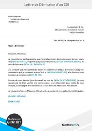 Comment Demissioner D Un Cdi Lettre Preavis Indemnites