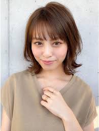 30代40代50代 小顔可愛いショートボブ 毛先パーマ l051730011 アグノス 青山 agnos のヘアカタログ ホットペッパービューティー 髪型 毛先パーマ ヘアスタイル