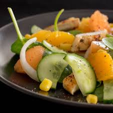 Salade Concombre Melon Orange Poulet Recette Salade Concombre Recettes De Cuisine Salade Variee