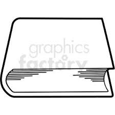 Black And White Book End Outline Vector Clipart In 2020 Black And White Books Clip Art White Books