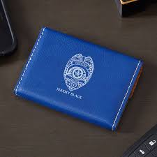 Print from thousands of designs to make custom business cards at an unbeatable price! Police Badge Custom Business Card Holder Police Gift