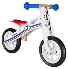 Bikestar Original Premium Kinderlaufrad Fur Kleine Abenteurer Ab 2 Jahren 10er Natur Holz Edition Weiss Blau Rotes Rallye Design Spielzeugtester De Sport Spielzeug Spielzeug Bauen Holz