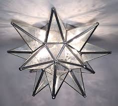 Starlight midcentury modern flush mount light fixture satin brass. Moravian Star Ceiling Light Wall Sconce 15 Glass Hand Crafted Star Lights On Ceiling Ceiling Lights Wall Sconce Lighting