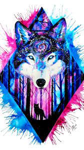 Galaxy Wolf Wolf Art Print Spirit Animal Art Wolf Wallpaper