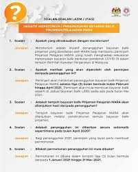 Bagi penerima pinjaman pelajaran mara, penangguhan bayaran balik selama tiga bulan ini hanya para peminjam dan usahawan mara yang layak dan menepati syarat ditetapkan perlu mengemukakan permohonan untuk penjadualan semula bayaran di pejabat mara berhampiran bermula 1 april 2020. Bhgn 2 Mungkin Ada Antara Alumni Unikl Yang Terjejas Pendapatan Ketika Pandemik Dan Menghadapi Masalah Pembayaran Pinjaman Mara Jangan Risau Min Kongsikan Pula Faq Inisiatif Moratorium Penangguhan Bayaran Balik Pinjaman Pelajaran Mara