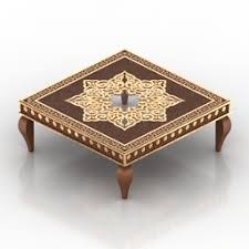 23 high chinese antique trunk with floral hand painted design. 3d Model Table Category Arabic Asian Coffee Table Interior Collection