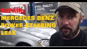 Mercedes W163 Replace Power Steering Hose Pressure Line, Fluid Flush &  Bleed '02