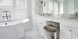 All fixtures and cabinets are white, including the custom white vanity. Bathroom Cabinets Vanities Westchester Kbs Kitchen And Bath Source White Plains Ny