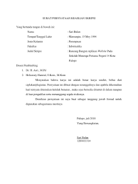 Sesuai dengan tujuan dan kegunaan surat pernyataan tersebut dibuat. Surat Pernyataan Keaslian Skripsi Docx