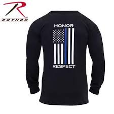 The classic thin blue line flag shirt is the perfect piece of apparel to show your support of law enforcement. Betaamazon Rothco Thin Blue Line Honor And Respect Long Sleeve T Shirt