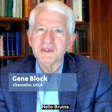 UCLA Chancellor Gene Block delivers a heartfelt message of gratitude to  staff, students, faculty and alumni who have demonstrated ingenuity and  compassion during the COVID-19 pandemic. 💙💛