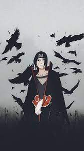 Itachi Uchiha Grey Crows 4k Vertical Wallpaper In 2021 Anime Akatsuki Itachi Uchiha Uchiha