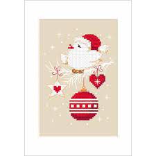 Border with christmas candles cross stitch pattern. Cross Stitch Kit Christmas Card Christmas Tree