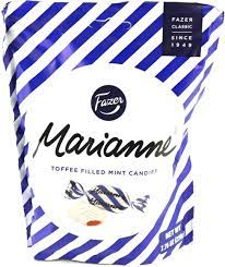 Amazon Com Fazer Marianne Toffee Filled Mint Candy 7 76 Ounce 220g Bag Grocery Gourmet Food