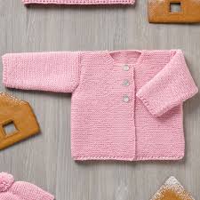 Für unsere babyjacke haben wir ein sehr einfaches muster gewählt, das dem jäckchen seinen eigenen charakter verleiht. Kraus Rechts Gestrickte Unisex Jacke Mit Langen Armeln Modell Anleitung Von Jacke Von Baby Von Herbst Wi Babyjacke Stricken Baby Stricken Strickjacke Baby