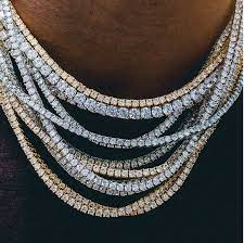 Pin On Diamond Tennis Chain Necklace