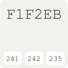 What color is white heron. F1f2eb Hex Color Code Rgb And Paints
