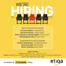 In a statement today, etiqa said the move is also to minimise risks and ensure continuous stability and. Etiqa Cambodia We Are Hiring Do Send Us Your Cv At Email Jobs Etiqa Com Kh Etiqa Etiqacambodia Fastandeasy Facebook