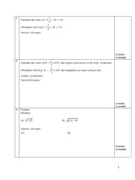Pecahan kertas soalan sebenar spm matematik tambahan 2017, kertas. Soalan Matematik Tingkatan 3 Kertas 2
