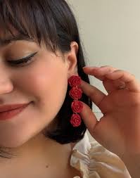 Rosa/ Clay Earrings/ Roses Earrings