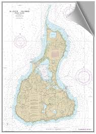 peel and stick nautical chart of block island ri