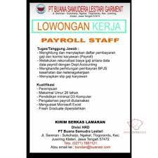 Loker admin olshop klaten, lulusan sma/smk/smea terbaru. Lowongan Kerja Pt Buana Samudera Lestari Klaten Info Loker Solo
