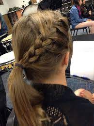 Side French Braid Into Ponytail On Brooke Braid Into Ponytail French Braid Ponytail Side French Braids